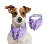Purple Lavender,Dog Bandanas Cotton Pet Scarf Adjustable Bibs for Pet,M