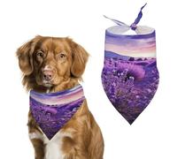 Purple Lavender Easter Dog Bandanas for Small Medium Large Dogs,Cat Dogs,Pet Scarf - Polyester Cute Bibs.Triangle Pet Scarf for Puppy Pet,Personalized Birthday/Party Fun Idea Gift