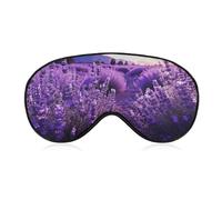 Purple Lavender Eye Mask for Women & Men, Breathable & Adjustable Eye Cover, Ultra Soft Sleep Mask, Lightweight Travel Blindfold for Airplane, Nap, Night Sleeping