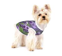 Purple Lavender Floral Flowers Print Dog Shirt,Dog Shirt Vest for Small Breeds Like Chihuahuas,Yorkies, and Puppies