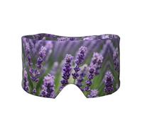 Purple Lavender Floral Flowers Print Sleep Eye and Ear Muffs Mask - Adjustable Yoga Travel Headband, Keep Warm Shading Comfortable Aid