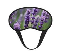 Purple Lavender Floral Flowers Print Sleep Mask for Side Sleepers Cup-Shaped Blackout Eye Mask Shades Cover for Men and Women