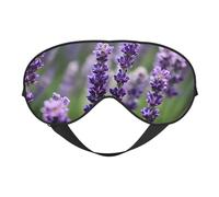 Purple Lavender Floral Flowersprint Travel Office Airplane Night Sleep Shading Blindfold Adjustable Strap Eye Mask