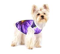 Purple Lavender flower print Tshirts for Small Dogs Dog's Fashion Shirt Breathable Sleeveless Shirts for Small Dogs
