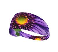 Purple Lavender Flower Sports Headband For Men Women Tennis Sweat Band For Workout Sports Headbands Elastic For Running