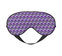 Purple Lavender Flowerprint Travel Office Airplane Night Sleep Shading Blindfold Adjustable Strap Eye Mask