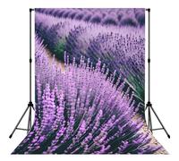 Purple Lavender Print Portable Photo Backdrop 5x7ft Background Drop For Photo Photoshoot Backdrop For Content Creator