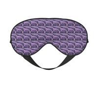 Purple Lavender Print Soft Eye Mask Lightweight Sleep Aid Breathable Blackout Travel Nap Yoga Meditation