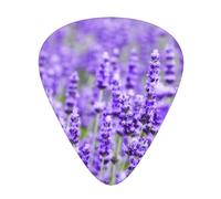 Purple Lavender Printed,12 Pcs Guitar Pick,3 Different Thickness Plectrums for Acoustic Guitar Bass Ukulele (0.46mm 0.96mm 0.71mm)