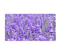 Purple Lavender Printed,Mouse Pad Large Desk Pad Computer Keyboard Mouse Mat with Non Slip Rubber Base 40 x 70 cm