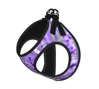 Purple Lavender Printing Dog Summer Harness,Soft Light Puppy Vest,Breathable Pet Harness Reflective For Easy Walking
