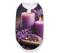 Purple Lavender with Candles Dog Shirt Quick Dry Breathable Pet T-Shirt Soft Stretchy Sleeveless Vest Dog Apparel XL