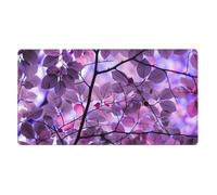 Purple Leaf,Mouse Pad Large Desk Pad Computer Keyboard Mouse Mat with Non Slip Rubber Base 40 x 70 cm