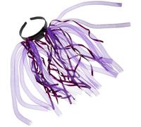 Purple LED Braided Headband, Clip-On Flashing Hair Accessory for Concerts | Plastic Tubing, Six Lights on Each Side, Two Modes, Easy on, Suitable for Holiday Wear