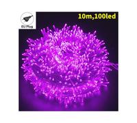 (Purple) Led Lights String Outdoor Holiday Decor With Eight Mode For Control Celebrations