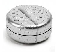 PURPLE LEGACY Ultra Light Stash Box Aluminium Tin I Waterproof I Airtight I Diameter 55 x 24 mm I UV Light Protected Box for Pills Herbs Spices (Purple Silver)