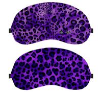 Purple Leopard 2-Pack Light-Blocking Soft Breathable Blindfold Sleeping Masks