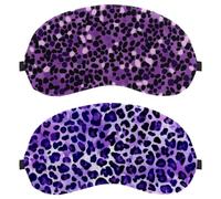 Purple Leopard 2-Pack Light-Blocking Soft Breathable Blindfold Sleeping Masks