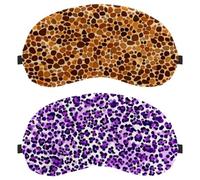 Purple Leopard 2-Pack Light-Blocking Soft Breathable Eye Masks Sleep Mask Eye Patch