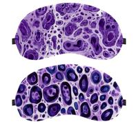 Purple Leopard 2-Pack Light-Blocking Soft Breathable Eye Masks Sleep Mask Eye Patch
