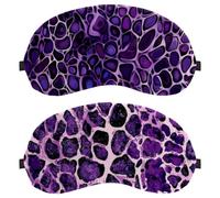 Purple Leopard 2-Pack Light-Blocking Soft Breathable Eye Masks Sleep Mask Eye Patch