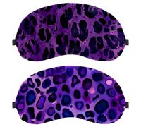 Purple Leopard 2-Pack Light-Blocking Soft Breathable Eye Masks Sleep Mask Eye Patch