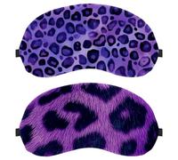 Purple Leopard 2-Pack Light-Blocking Soft Breathable Eye Patch Sleeping Masks