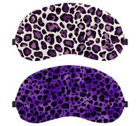 Purple Leopard 2-Pack Light-Blocking Soft Breathable Sleep Mask Eye Masks Sleeping Mask