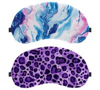 Purple Leopard 2-Pack Light-Blocking Soft Breathable Sleep Mask Eye Masks Sleeping Mask