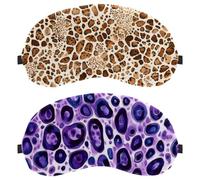 Purple Leopard 2 - Piece Light-Blocking Soft Breathable Sleep Mask Eye Patch Eye Cover