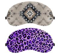 Purple Leopard 2 - Piece Light-Blocking Soft Breathable Sleeping Mask Eye Patch