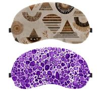 Purple Leopard 2 Piece Light-Blocking Soft Breathable Sleeping Mask Eye Patch