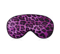 Purple Leopard Blackout Sleep Eye Mask, Ventilated Fabric, Adjustable Wearing Style, Zero Pressure Sleeping Mask Soft Skin Friendly Eyeshade for Women Men