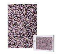Purple Leopard Cheetah Print,1000 Pieces Adults Puzzle Game Challenging Puzzles,Jigsaw Puzzles