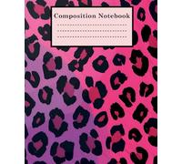 Purple Leopard Composition Notebook: Animal Leopard Print Notebook For Girls | Wide Ruled | 110 Pages | 7.5” x 9.25” | Cute Pink & Purple Aesthetic Journal for School, Work and Daily Writing