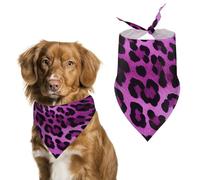 Purple Leopard Dog Bandana, Soft Breathable Pet Scarf, Personalized Dog Bib Kerchief for Small Medium Large Dogs Cats, Exquisite Pet Neckerchief for Daily Wear, Travel, Party