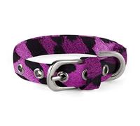 Purple Leopard Dog Collar with Buckle Adjustable Martingale Pet Collars Cute Female Male Puppy Collar Soft Waterproof Cat Collars for Small Medium Dogs