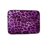 Purple Leopard Laptop Sleeve for Women Men, 10 Inch Waterproof Laptop Bag Lightweight Notebook Computer Cover Bag