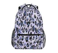 Purple Leopard Print Backpack for Girls Bookbags for Teen Kids Travel Laptop Bag