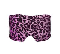 Purple Leopard Print, Full Eye Covers Light Blocking Eye Mask Sleep Eye and Ear Muffs