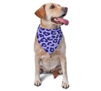 Purple Leopard Print Skin FurDog Bandanas Cat Puppy Scarfs Washable Pet Handkerchief