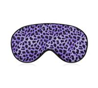 Purple Leopard Print Sleep Eye Mask Blocks Light Cover Eyeshade for Men Women