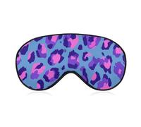 Purple Leopard Print Soft Sleep Eye Mask Effective Light Blocking Blindfold Night Masks for Sleeping Travel