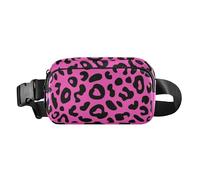 Purple Leopard Print Stylish Waist Bag Fanny Pack for Men Women Mini Croose Body Purse with Adjustable Strap for Travel Gym Work