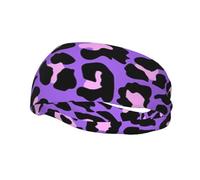 Purple Leopard PrintHair Bands for Men Woman Headband Running Headband Sweat Wicking Gym