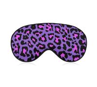 Purple Leopard Skin Pattern Sleep Mask Eye Masks Soft Blackout Eye Shade Cover Blindfold Eyeshade for Deep Rest Travel Nap