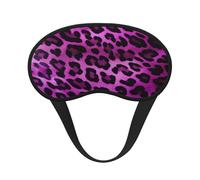 Purple Leopard Sleep Mask for Side Sleeper, Blackout Eye Mask for Women Men, Zero Pressure Sleeping Masks Soft Breathable Eye Cover Comfortable Blindfold Eyeshade for Night Sleep
