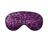 Purple Leopard Sleep Mask for Women Men Soft Breathable Sleep Eye Mask Soft Eye Cover Light Blocking Sleeping Masks Adjustable Blindfold for Travel Home Office Naps & Gifts