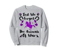 Purple Lest We Forget The Animals Of War Remembrance Sweatshirt