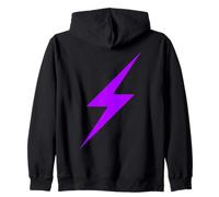 Purple Lightning Bolt Of Feminism And Power Zip Hoodie